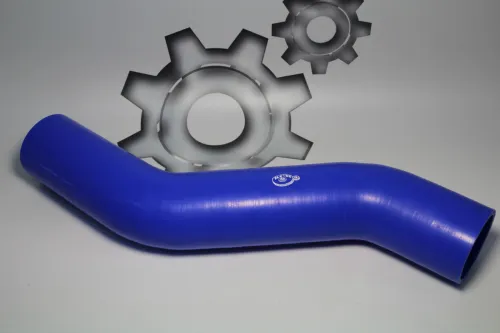 543208-1303260-02-СПЕЦМАШ Шланг (патрубок) кривой ф70х80 L=480 радиатора промежуточный; (силикон) СПЕЦМАШ