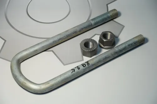 8925-2912408-СПЕЦМАШ-СБ Стремянка рессоры МАЗ прицеп задней (L=315-325х92 М24х2 Р=85); в сборе СПЕЦМАШ