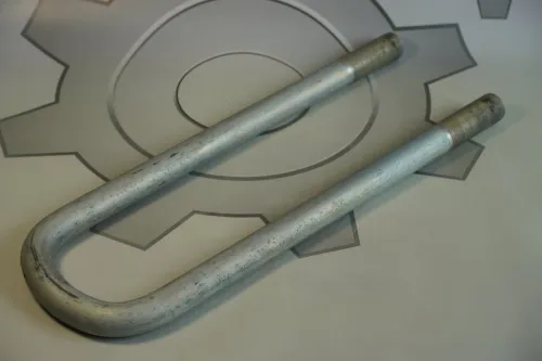 5511-2912408-СПЕЦМАШ Стремянка L=420х94 М27х2 задней рессоры 53215, 54115, 55111(разный изгиб) СПЕЦМАШ