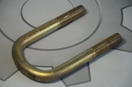 500-2902408-СПЕЦМАШ Стремянка рессоры МАЗ передней (L=195х93 М24х2 Р=53) СПЕЦМАШ