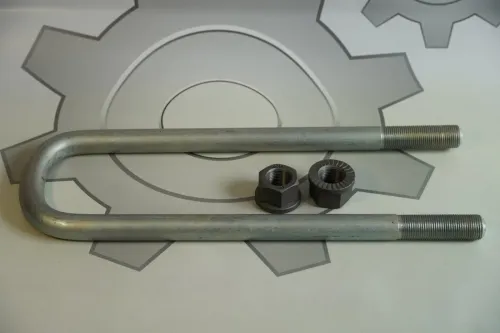 509А-2902408-СПЕЦМАШ-СБ Стремянка рессоры МАЗ п/прицеп дополнительной оси L=410х93 М24х2 Р=80; в сборе СПЕЦМАШ