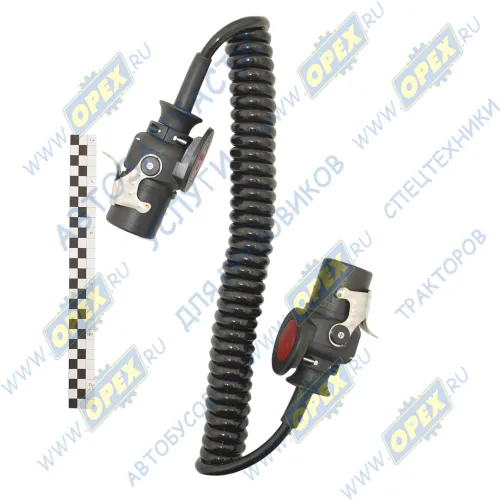 01.010.7210.130-СПЕЦМАШ Кабель электрический спиральный L=4500 7/7конт. ISO7638 ABS/EBS DAF LCV (1970-2020), UNIVERSAL (1970-2020) UNIVERSAL (1970-2020); 5000 СПЕЦМАШ1