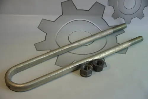 5232В-2912408-СПЕЦМАШ-СБ Стремянка рессоры МАЗ задней (L=630х90; М27х2; длинная, п/п МАЗ-643068); в сборе СПЕЦМАШ