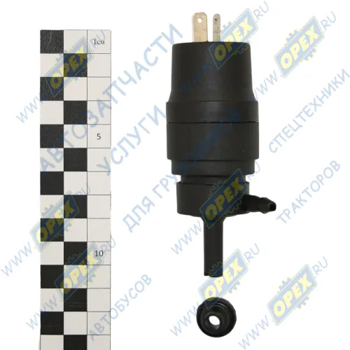 1124.5208100-04 Насос (ПВХ) L=95; 24В; 2 плоские клеммы по центру; 1 выход ф5; стеклоомывателя н/о ЗИЛ, КАМАЗ; 2,5 атм СТАТО1