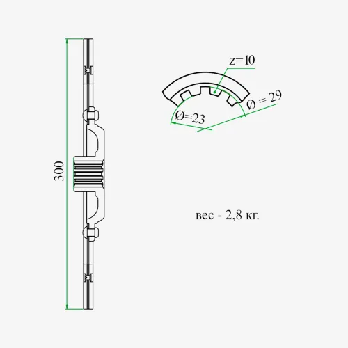 Т25-1601130-В Диск сцепления ф300; шлиц=10; фшлица=30х4, ведомый Т-40 ТАРА2