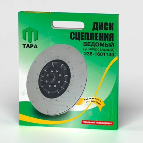 238-1601130 Диск сцепления ведомый ф400; шл.=10; фшл.=42х6 ЯМЗ 236,238,238Н; (универсальный перед/зад 1 шт.) ТАРА1