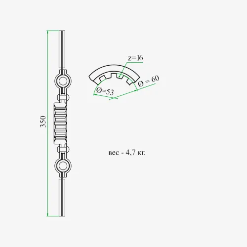 А52.21.000 Диск сцепления ф=350,шлиц=16,СМД-18/20/22 (ДТ-75) /с пружинами/ ТАРА2