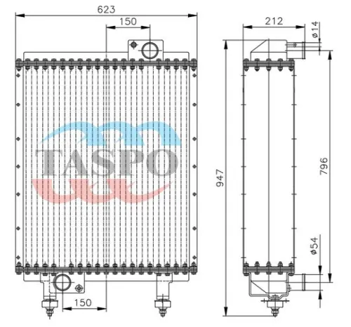 2022Т-1301010 Радиатор водяной МТЗ-2022 ТАСПО