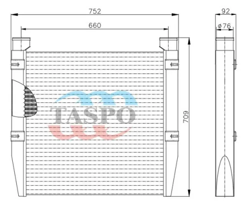 104С-1172010 Охладитель наддувочного воздуха (ОНВ) ) МАЗ-103 ТАСПО