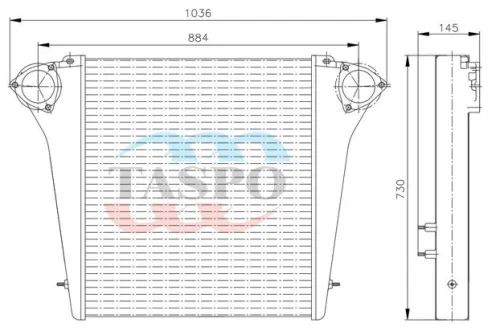6520T-1170300-063 Охладитель надувочного воздуха КАМАЗ 6520 ТАСПО