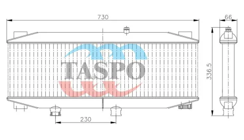 ТМ 50-09-151-01 Радиатор масляный Т-170,Т-10,В160, ПК-30 ЯМЗ-236М 2-рядн. 2хd=30 175х720; (трансм) теплоотдача=3,3, (Т-170,Т-10) ТАСПО