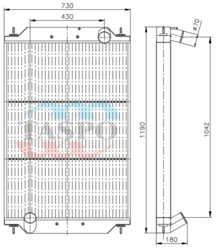 152Т-1301010 Радиатор водяной МАЗ-152 ТАСПО