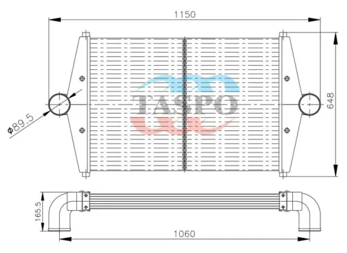527006НГ-1172010 Охладитель наддувочного воздуха (ОНВ) Deutz «Волжанин-527006», -6270...-06 ТАСПО