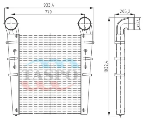 ТА001-1323014-11 Охладители наддувочного воздуха ОНВ Белаз-7548D (дв.DEUTZ BF8M1015C) ТАСПО