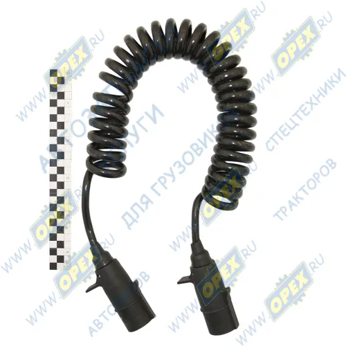 230242 Кабель электрический спиральный L=4500 7/7конт. ISO1185 (тип N) основ. свет прицепа MAN LCV (1970-2020), RVI LCV (1970-2020), VOLVO FH12 (1993-2020),; (пластик) ТАЮРАВТО1