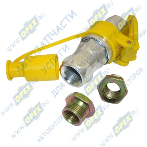 200255 Разъем пневматический (комплект) M16/M22; (желтый, с крышкой, к-т) ТАЮРАВТО1