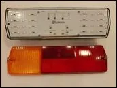 355-500LED Фонарь задний светодиодный КАМАЗ,ГАЗ,ЗИЛ левый 24в. с подсветкой; (2 болта) светодиод ТЕХАВТОСВЕТ