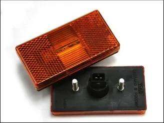 50-24В-03 Фонарь габаритный оранжевый 12/24V прямоугольный разъем АМР (светодиод) ТЕХАВТОСВЕТ