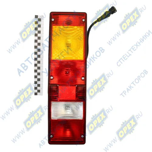 7452-262 Фонарь задний левый КАМАЗ,МАЗ,УРАЛ 24в со жгутом (вилка СЦАЗ); (24В,со жгутом) ТЕХАВТОСВЕТ2