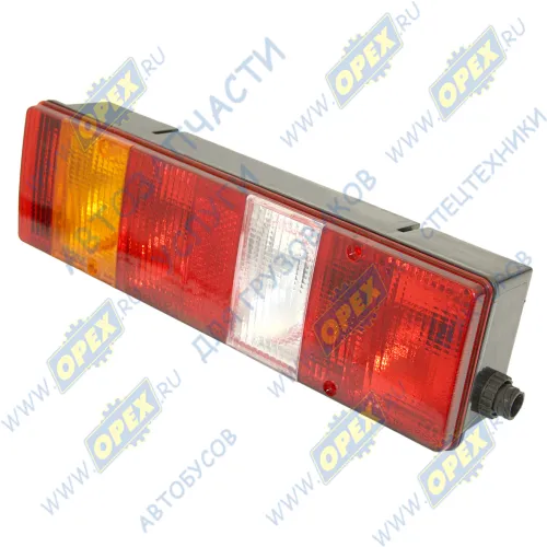 561-02 Фонарь задний КАМАЗ,МАЗ,УРАЛ левый 24в; (байонет сбоку, боковой габарит) б/л ТЕХАВТОСВЕТ
