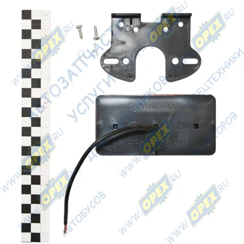 143-00 Фонарь габаритный оранжевый 12/24V; с неоновым маркерным светом и с нижней белой подсветкой 24В, с кронштейном, 2 провода ТЕХАВТОСВЕТ1