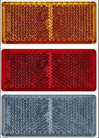 3002-01 Световозвращатель (катафот) прямоугольный красный 120х52; по центру винт ТЕХАВТОСВЕТ