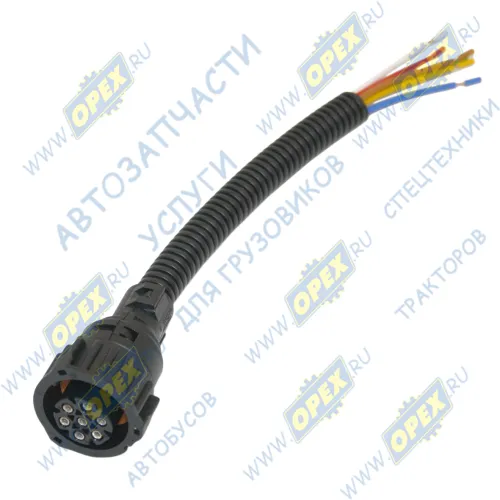 ТАС-680080 Разъём электрический 7-pin (соответствие AMP 1.5, ответная часть 7810620) MB; для фонарей прямой (7конт. ) 20см ответная часть ТЕХАВТОСВЕТ