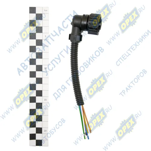 ТАС-680081 Разъём электрический 7-pin (соответствие AMP 1.5, ответная часть 7810620) MB; для фонарей (7конт. угловой 90 градусов) 20см ответная часть ТЕХАВТОСВЕТ1