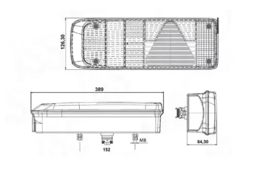 U028-00R Фонарь задний правый Krone, Kogel; б/л ТЕХАВТОСВЕТ2