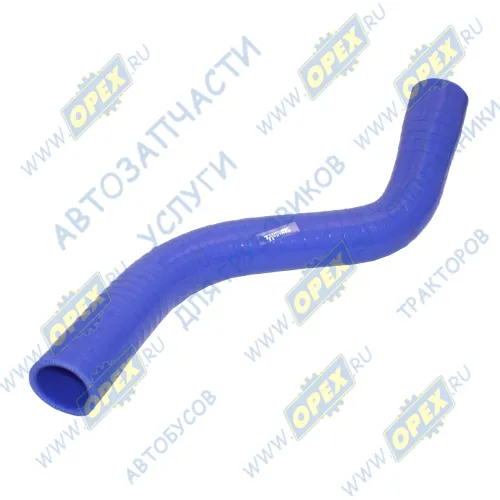 5550В3-1303010-010 Шланг (патрубок) кривой (2 изг.) ф50х64/ф60х74 L=630 радиатора верхний ЯМЗ-536; (силикон) ТехноПартнер