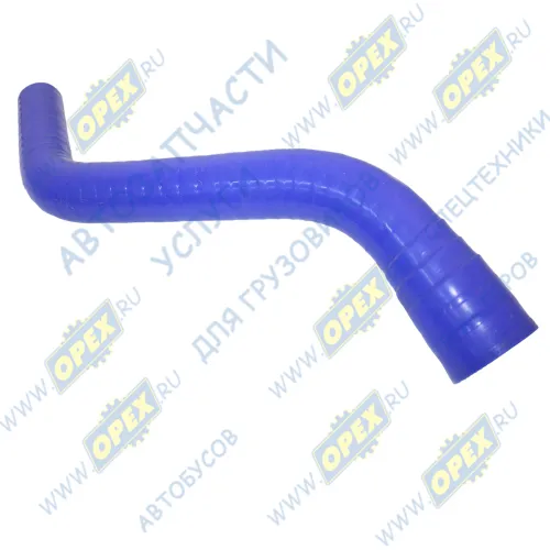 C40R13-1303010 Шланг (патрубок) кривой (2 изг.) ф38х48/ф50х60 L=570 радиатора верхний ПАЗ-320405-04,Вектор Некст; силикон ТехноПартнер