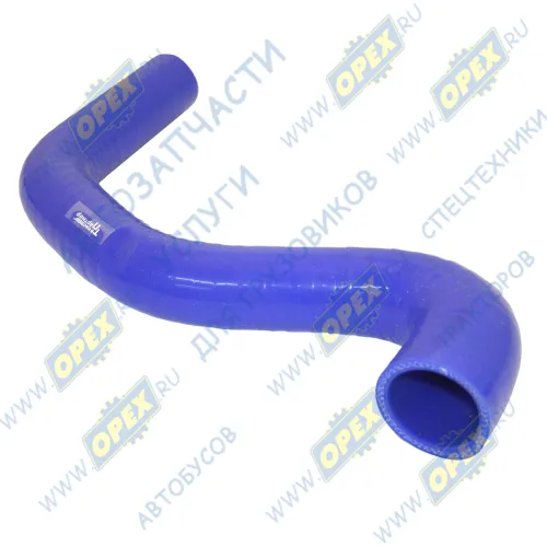 C40R13-1303025 Шланг (патрубок) кривой (3 изг.) ф38х48/ф50х60 L=570 радиатора нижний ПАЗ-320405-04,Вектор Некст; (силикон) ТехноПартнер