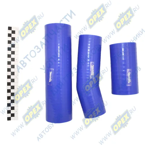 5320-1303010/026/027 Комплект патрубков радиатора Камаз 5320 (3шт.); синий силикон ТехноПартнер1