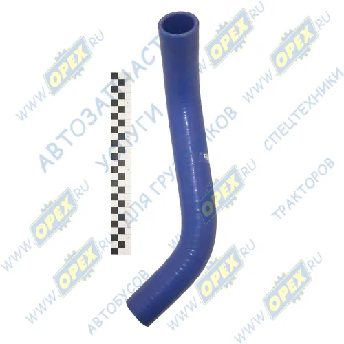437043-1303010-001 Шланг (патрубок) кривой (2 изг.) ф37х47/ф42х52 L=550 МАЗ-4370 верхний силикон ТехноПартнер1