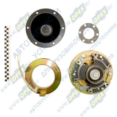 740.62-1317500-01 Муфта ф185 под поликлин.ремень h=20; 6отв.крепл.ф10; фишка 2 плоск.клеммы, эл.магнитная вентилятора Технотрон2