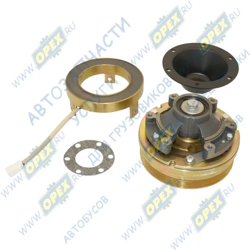 740.62-1317500-01 Муфта ф185 под поликлин.ремень h=20; 6отв.крепл.ф10; фишка 2 плоск.клеммы, эл.магнитная вентилятора Технотрон