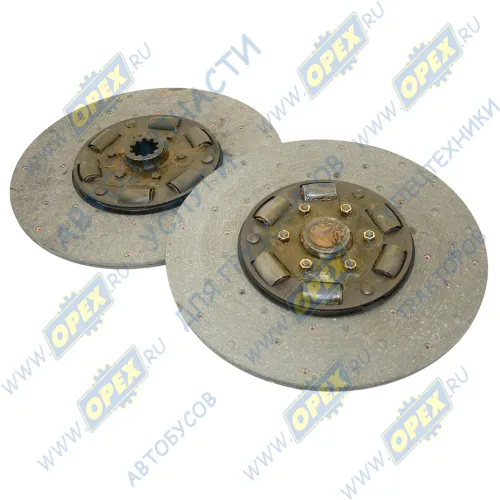 238-1601130/31 Диск сцепления ведомый ф400; шл.=10; фшл.=42х6 ЯМЗ 236,238,238Н; (комплект 2 шт. перед./задн.) ТМЗ