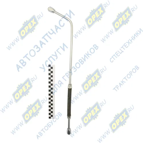 533630-3509278 Трубка компрессора МАЗ со шлангом (ф10; L=600 Г=М16+К19/Г=М16+К19 подвода охлаж.жидкости) ТМК1