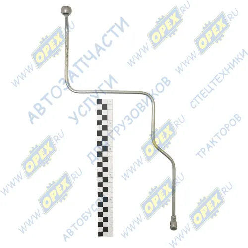 740.90-1111568 Трубка (сталь) ф6 L=610 под 2 штуцера ф10 кривая, подвода масла к тнвд ТМК1