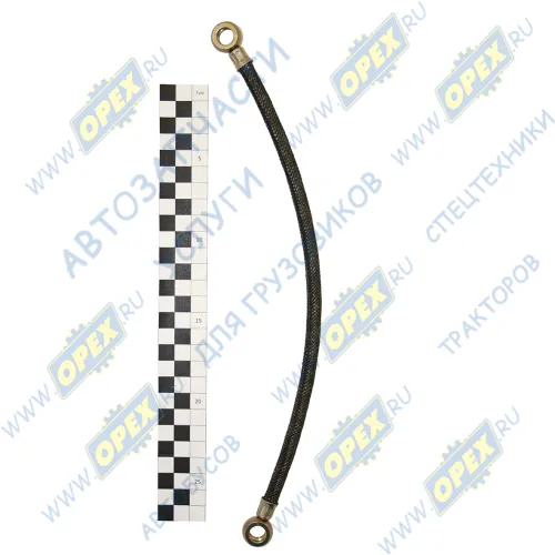 240-1104390Б Трубка РТИ ф9; под 2 штуцера ф10, топливная отводящая; (L=295) ТМК1