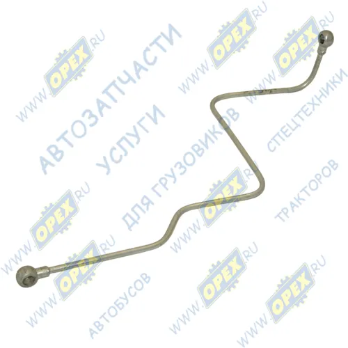 740.90-1111568 Трубка (сталь) ф6 L=610 под 2 штуцера ф10 кривая, подвода масла к тнвд ТМК