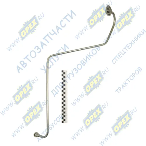 260-1118030-И ТМК Трубка (сталь) ф10 L=1180; 1 ромбич.фланец 2отв.ф8/под штуцер ф14 подводящая турбины Д-260(260-1118030-И) ТМК1