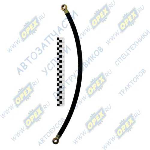 245-1104180-А1-09 ТМК Трубка (РТИ) ф14; L=550 под 2 штуцера ф14 топливная МБС ГАЗ-3309 низкого давления Евро-2 550мм в оплетке ТМК