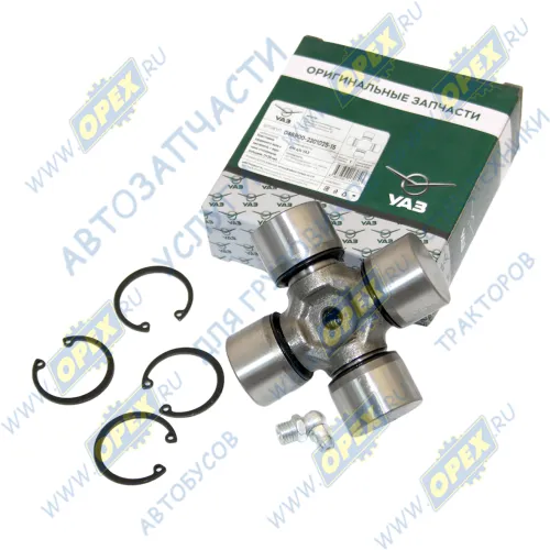 469-2201025-15 Крестовина карданного вала УАЗ ф29; с масленкой и стоп.кольцами верхней фиксации d=29 УАЗ