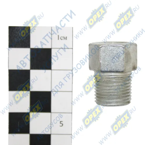 4216.3829100 Фитинг штуцер прямой Рнар.=G 3/8”/Рвнутр.=М14х1,5 K=19 L=28 датчика давления Газель,Соболь Некст (дв.УМЗ-A274) УМЗ1