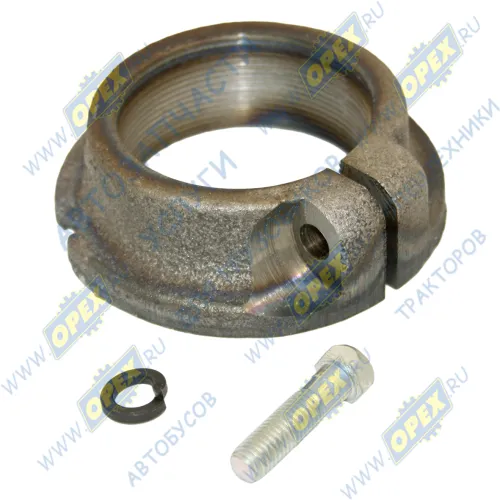 375-2918039 Гайка С/И М72х2 h=35 разрезная балансира в сборе с болтом Урал