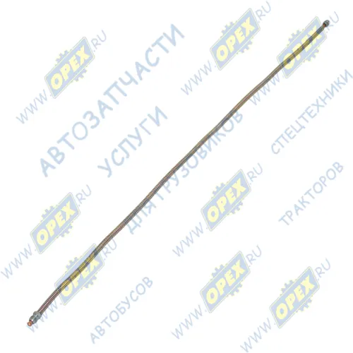 375-3506062-Б Трубка (медь) ф6; L=1020 Ш=М12+К12/Ш=М12+К12 от тройника к лев.перед.тормозу в пружине Урал