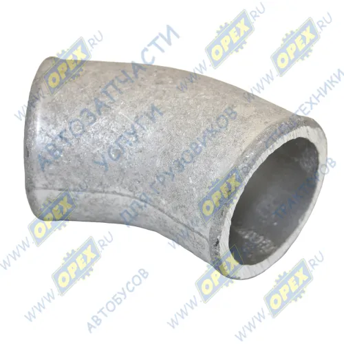 4320Я5-1303051-01 Патрубок кривой (1 изг. алюм.) ф50х62 L=120 соединительный УРАЛ Урал