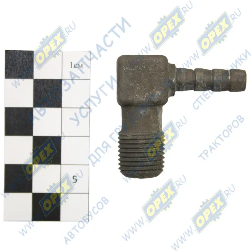 375-3124094 Фитинг (угольник); под шланг ф8/ Рнаруж=М16х1,5 L=42х44 подвода воздуха (6/ам) Урал1