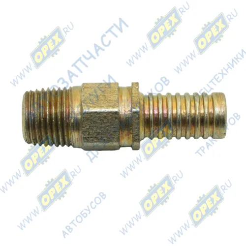 375-4225082-03 Наконечник (ниппель) Ш=М10х1 К=11/ ф8 под обжим L=34 шланга подкачки шин короткий Урал1